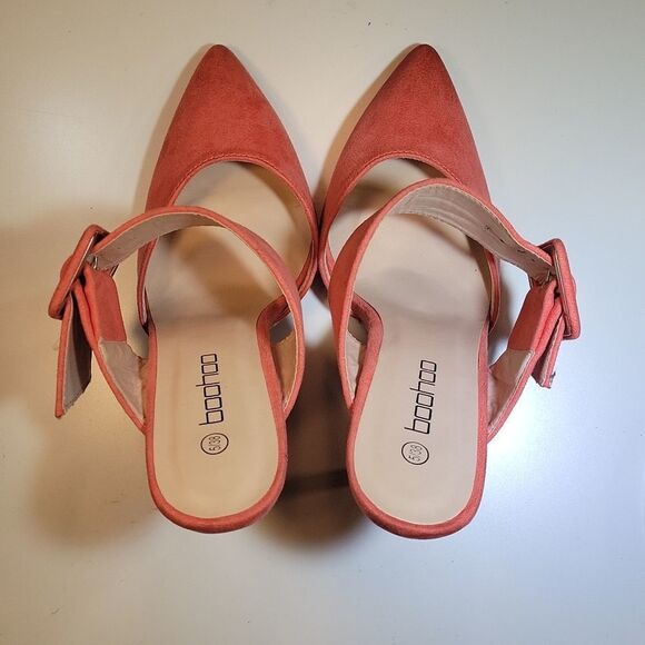 BRAND NEW BOOHOO SYNTHETIC MULES & SLIDES HIGH HEEL STILETTOS SHOE - Picture 7 of 14